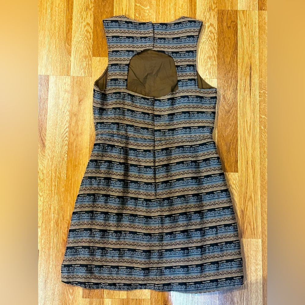 Ladies Esley Tea Time Keyhole Cutout career dress sheath navy blue small 4 6 - Picture 4 of 6